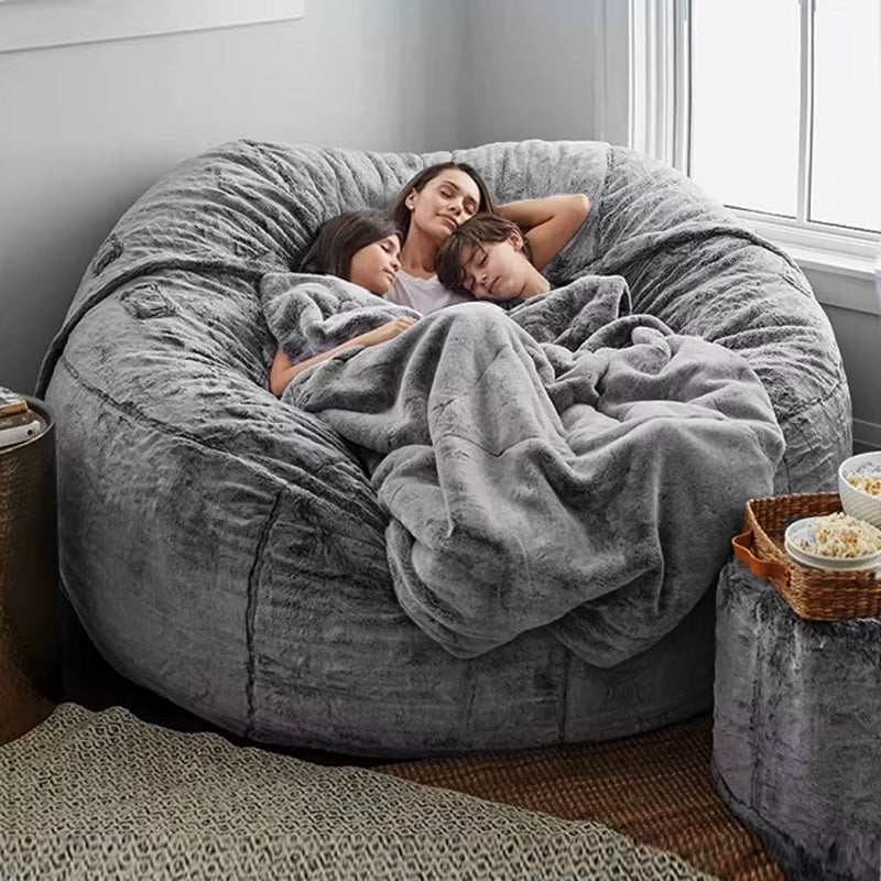 Soft Warm 180*90Cm Fur Giant Removable Washable Bean Bag Bed Cover Comfortable Living Room Furniture Lazy Sofa Coat - Bavaro Shop