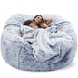 Soft Warm 180*90Cm Fur Giant Removable Washable Bean Bag Bed Cover Comfortable Living Room Furniture Lazy Sofa Coat - Bavaro Shop