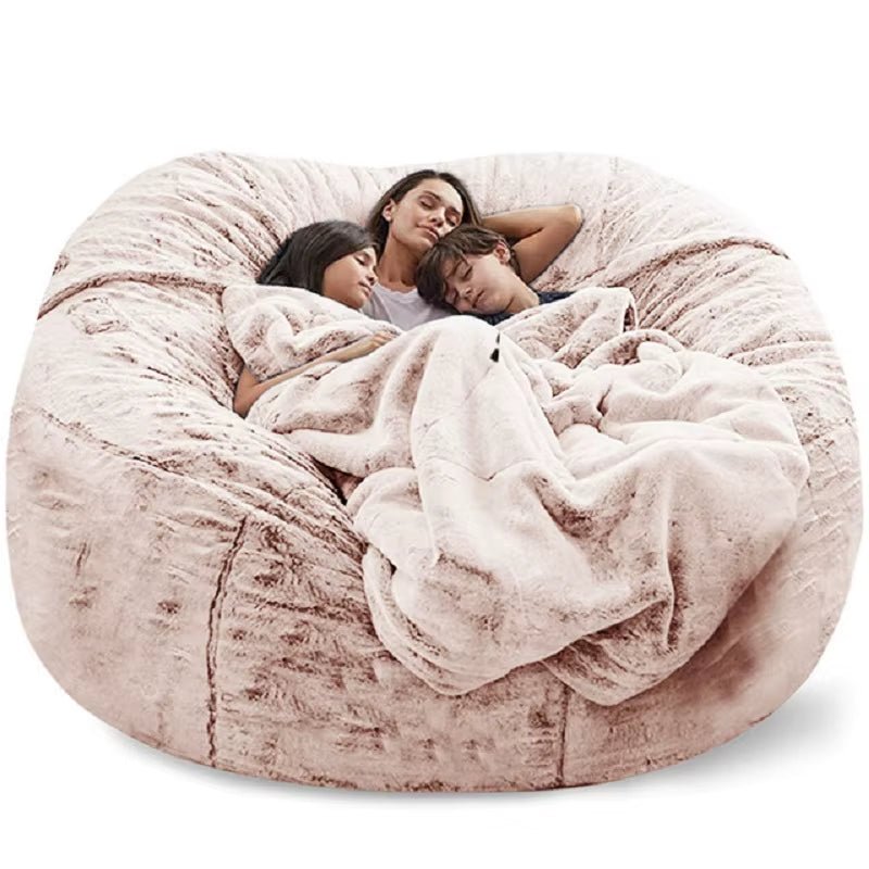 Soft Warm 180*90Cm Fur Giant Removable Washable Bean Bag Bed Cover Comfortable Living Room Furniture Lazy Sofa Coat - Bavaro Shop