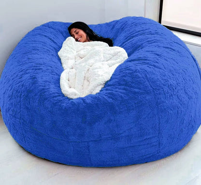 Soft Warm 180*90Cm Fur Giant Removable Washable Bean Bag Bed Cover Comfortable Living Room Furniture Lazy Sofa Coat - Bavaro Shop