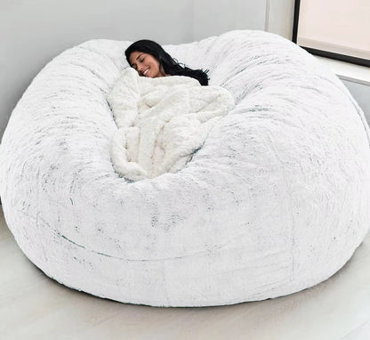 Soft Warm 180*90Cm Fur Giant Removable Washable Bean Bag Bed Cover Comfortable Living Room Furniture Lazy Sofa Coat - Bavaro Shop