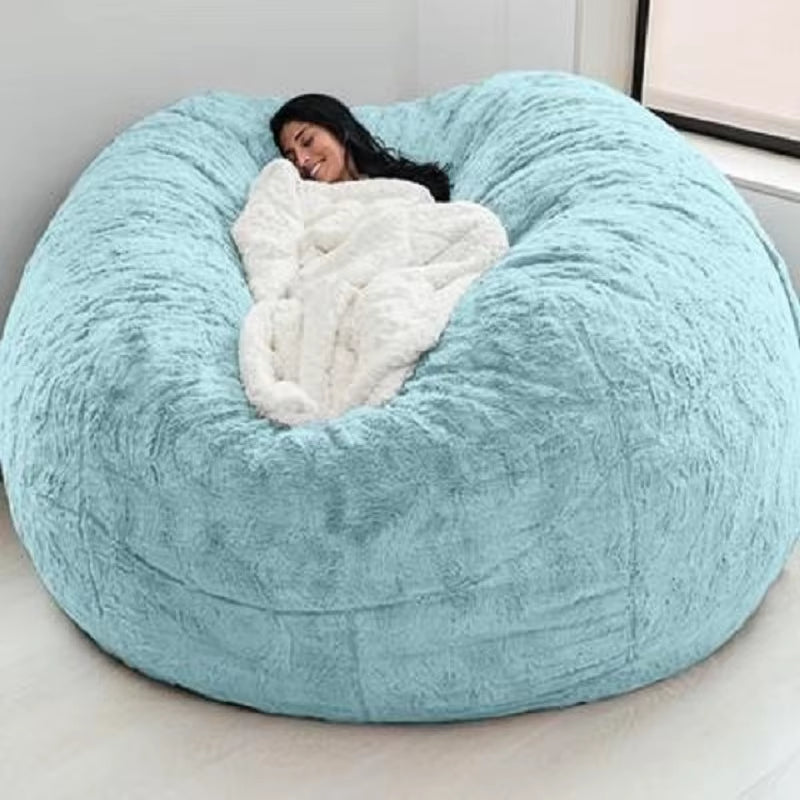 Soft Warm 180*90Cm Fur Giant Removable Washable Bean Bag Bed Cover Comfortable Living Room Furniture Lazy Sofa Coat - Bavaro Shop
