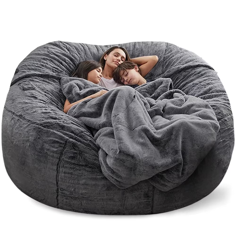 Soft Warm 180*90Cm Fur Giant Removable Washable Bean Bag Bed Cover Comfortable Living Room Furniture Lazy Sofa Coat - Bavaro Shop