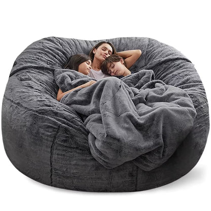 Soft Warm 180*90Cm Fur Giant Removable Washable Bean Bag Bed Cover Comfortable Living Room Furniture Lazy Sofa Coat - Bavaro Shop