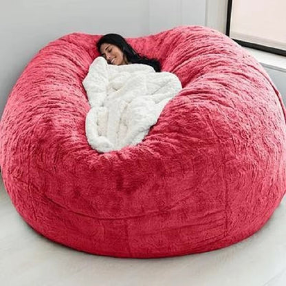 Soft Warm 180*90Cm Fur Giant Removable Washable Bean Bag Bed Cover Comfortable Living Room Furniture Lazy Sofa Coat - Bavaro Shop