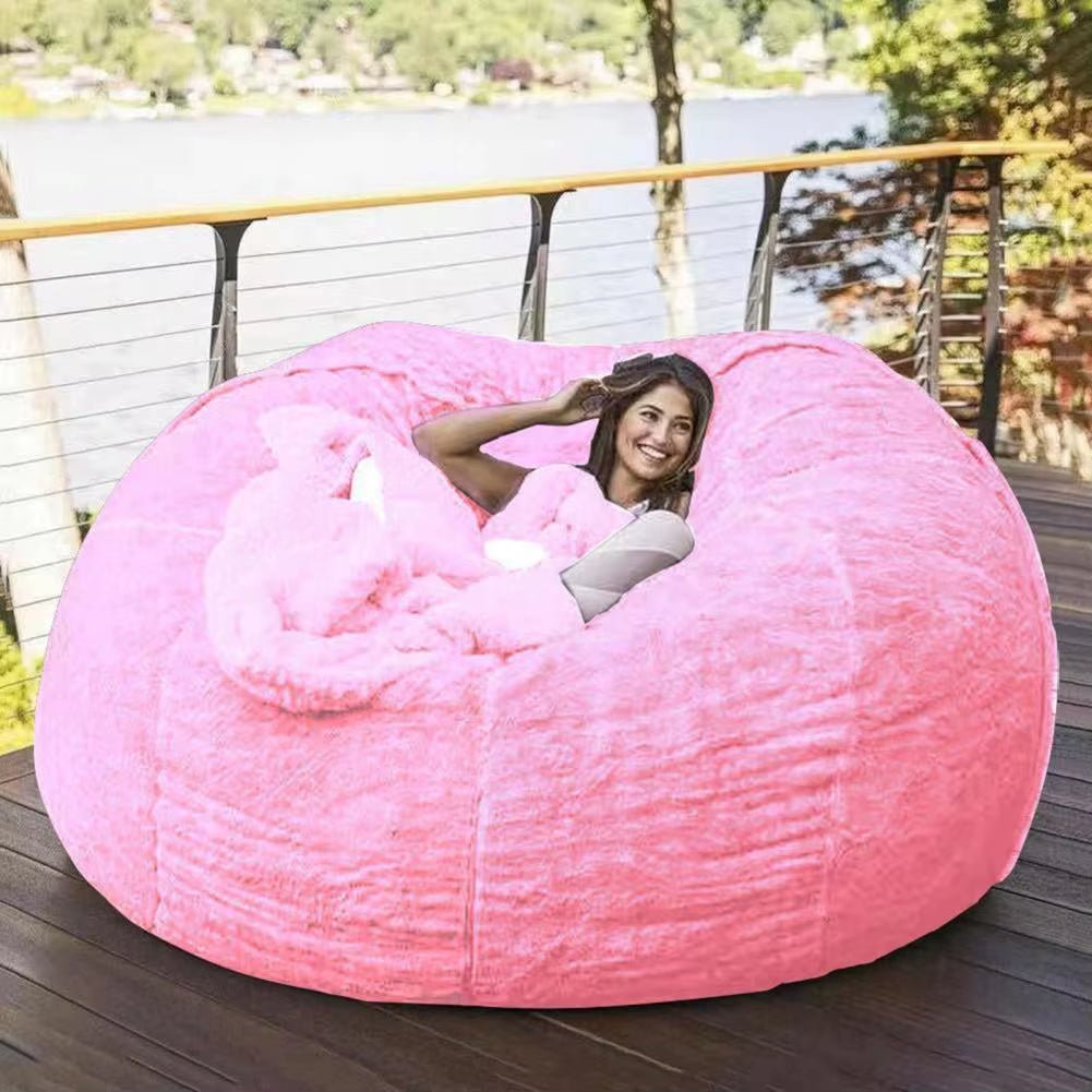 Soft Warm 180*90Cm Fur Giant Removable Washable Bean Bag Bed Cover Comfortable Living Room Furniture Lazy Sofa Coat - Bavaro Shop
