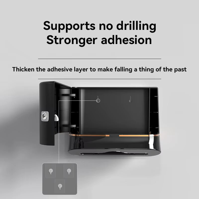 Toilet Paper Towel Dispenser Paper Dispenser Wall Punch Free Tissue Box Towel Dispenser for Kitchen Bathroom Tissue Dispenser - Bavaro Shop