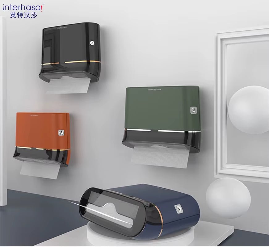 Toilet Paper Towel Dispenser Paper Dispenser Wall Punch Free Tissue Box Towel Dispenser for Kitchen Bathroom Tissue Dispenser - Bavaro Shop