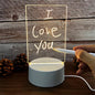 Transparent Luminous LED Night Lights USB Luminous Acrylic Night Light Erasable Write Message Board Calendar Desktop Ornaments - Bavaro Shop