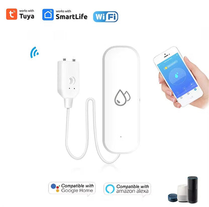 Tuya Wifi Water Sensor Leakage Alarm Flood Leak Detector Smart Home APP Remote Control Smart Home Security Protection - Bavaro Shop