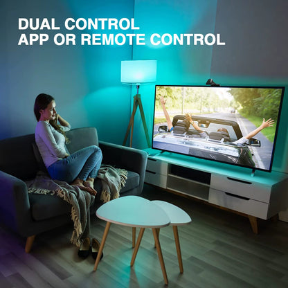 TV LED Backlights with Camera, TV Backlights for 55 - 65 Inch TV PC, LED Light Strip with Remote for Gaming Lights, Ambient Lighti - Bavaro Shop