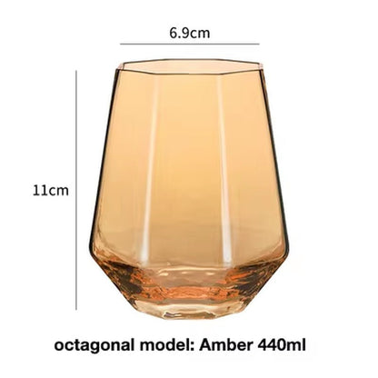 Whisky Glass,Water Glass,Juice Glass, Water Cup,Diamond Water Cup, Glass Cup,Drinkware - Bavaro Shop