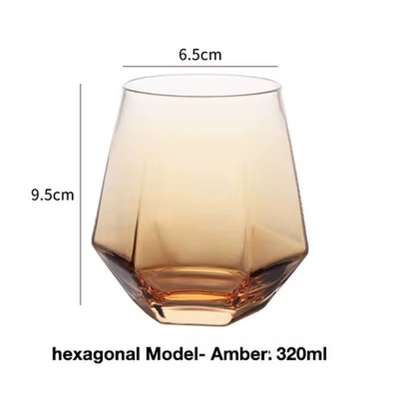Whisky Glass,Water Glass,Juice Glass, Water Cup,Diamond Water Cup, Glass Cup,Drinkware - Bavaro Shop