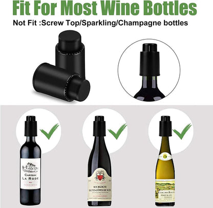 Wine Bottle Stopper Real Vacuum Wine Stoppers Reusable Wine Preserver Wine Corks Keep Fresh Best Gifts for Wine Lovers - Bavaro Shop